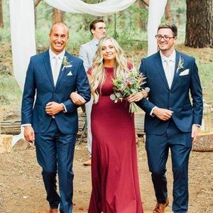 Azazie Meara Bridesmaid's Dress in Burgundy